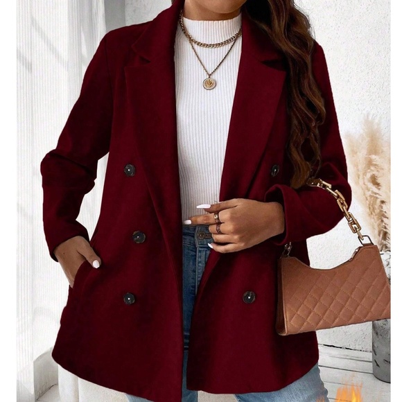 Classic Button up Winter Jacket Coat - Picture 8 of 10